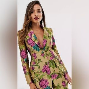 ASOS EDITION Floral Jacquard Suit Set NWT